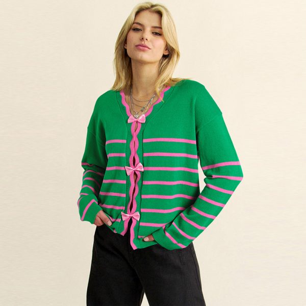 European And American Fashion Bowknot Pullover Women
