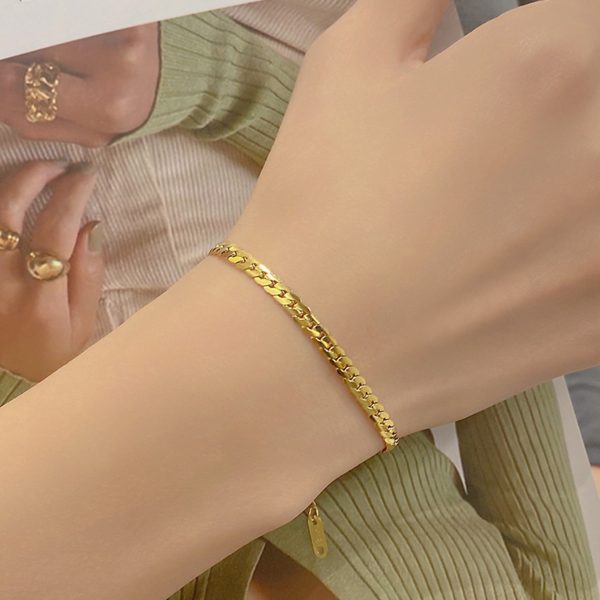 Advanced Hip Hop Cuba Metallic Titanium Steel Bracelets